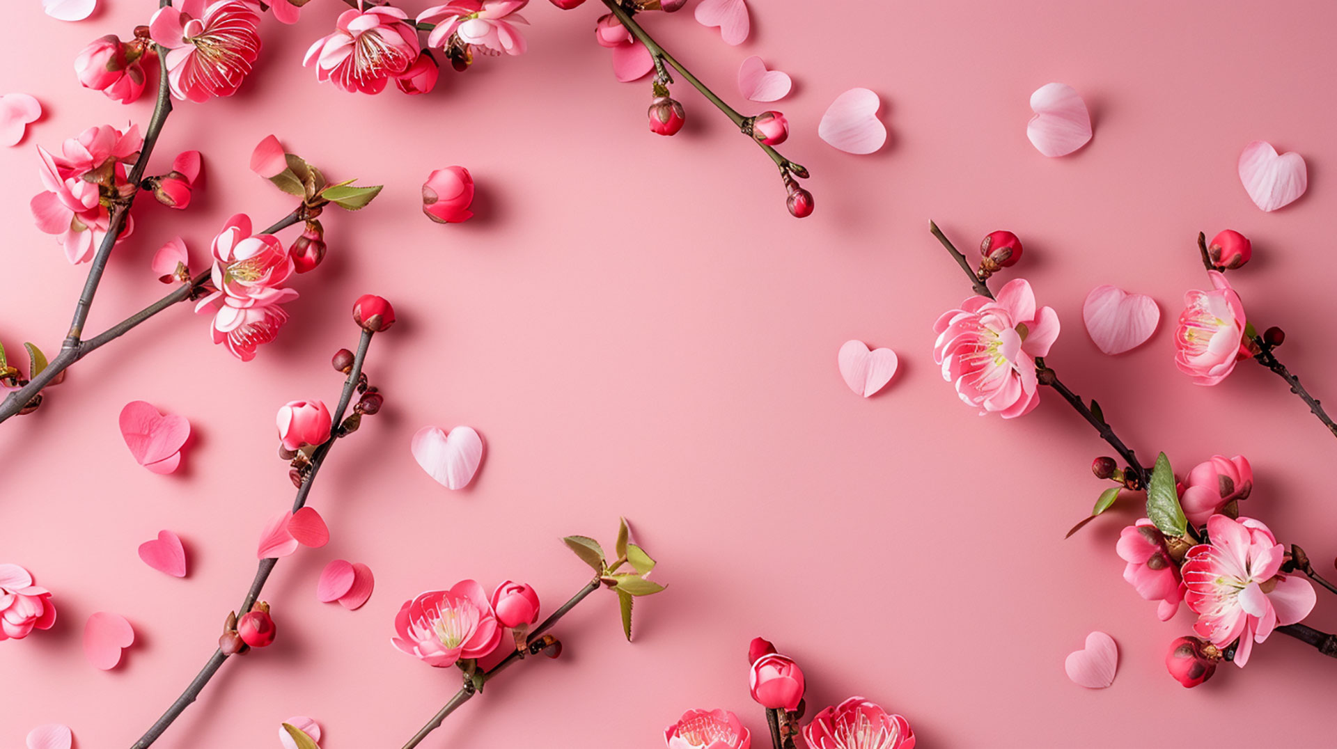 Watercolor Pink Aesthetic Valentine's Day Background