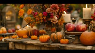 Vintage Thanksgiving Charm: Aesthetic Wallpaper