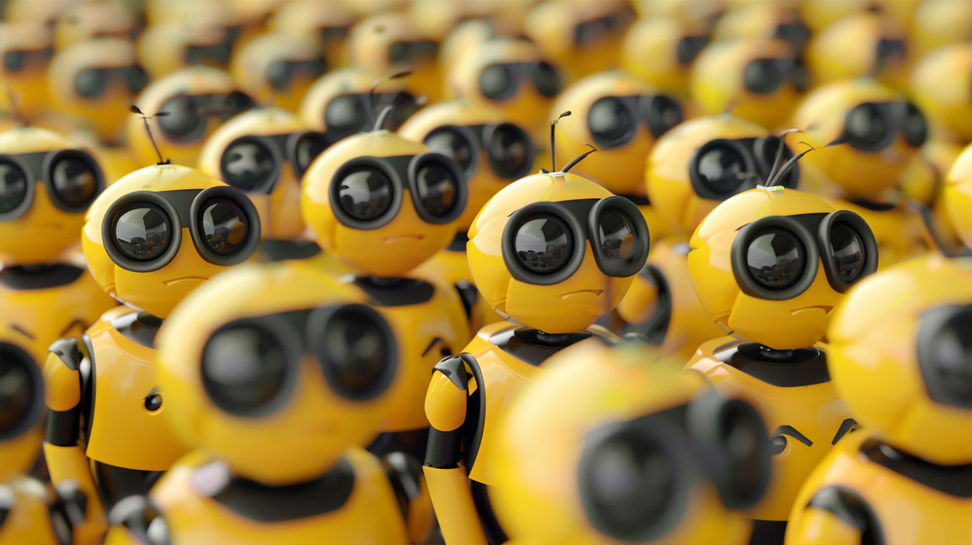 AI Bee Army Wallpaper: Stunning Ultra HD Desktop Background