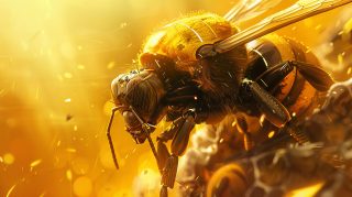 Stunning HD Wallpaper for Desktop: Bee Cyborg Edition