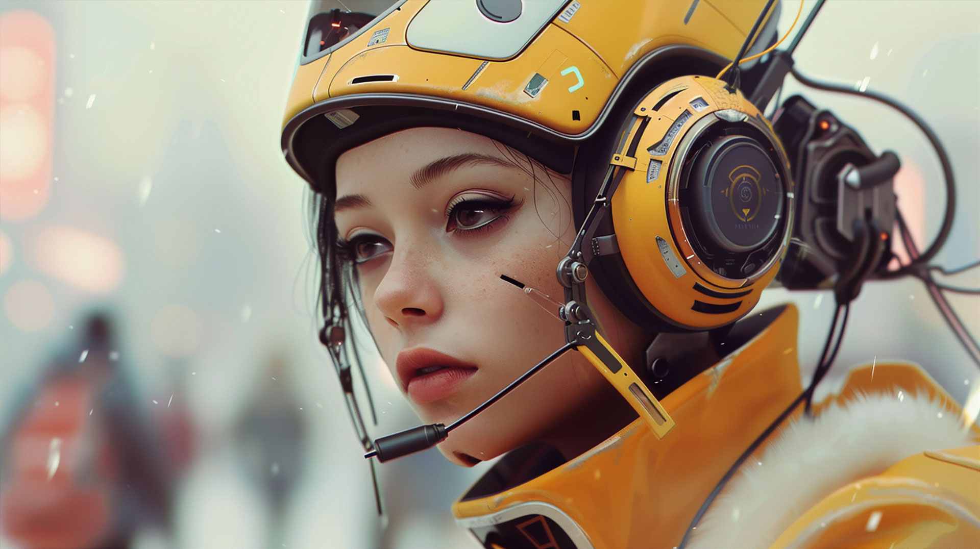 AI Bee Cyborg Wallpaper: Download Ultra HD Background