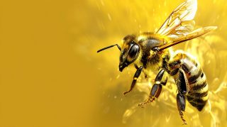 16:9 Format HD Wallpaper Featuring AI Bee Robot