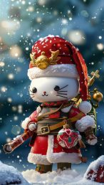 Cute Anime Christmas Hello Kitty Mobile Wallpaper