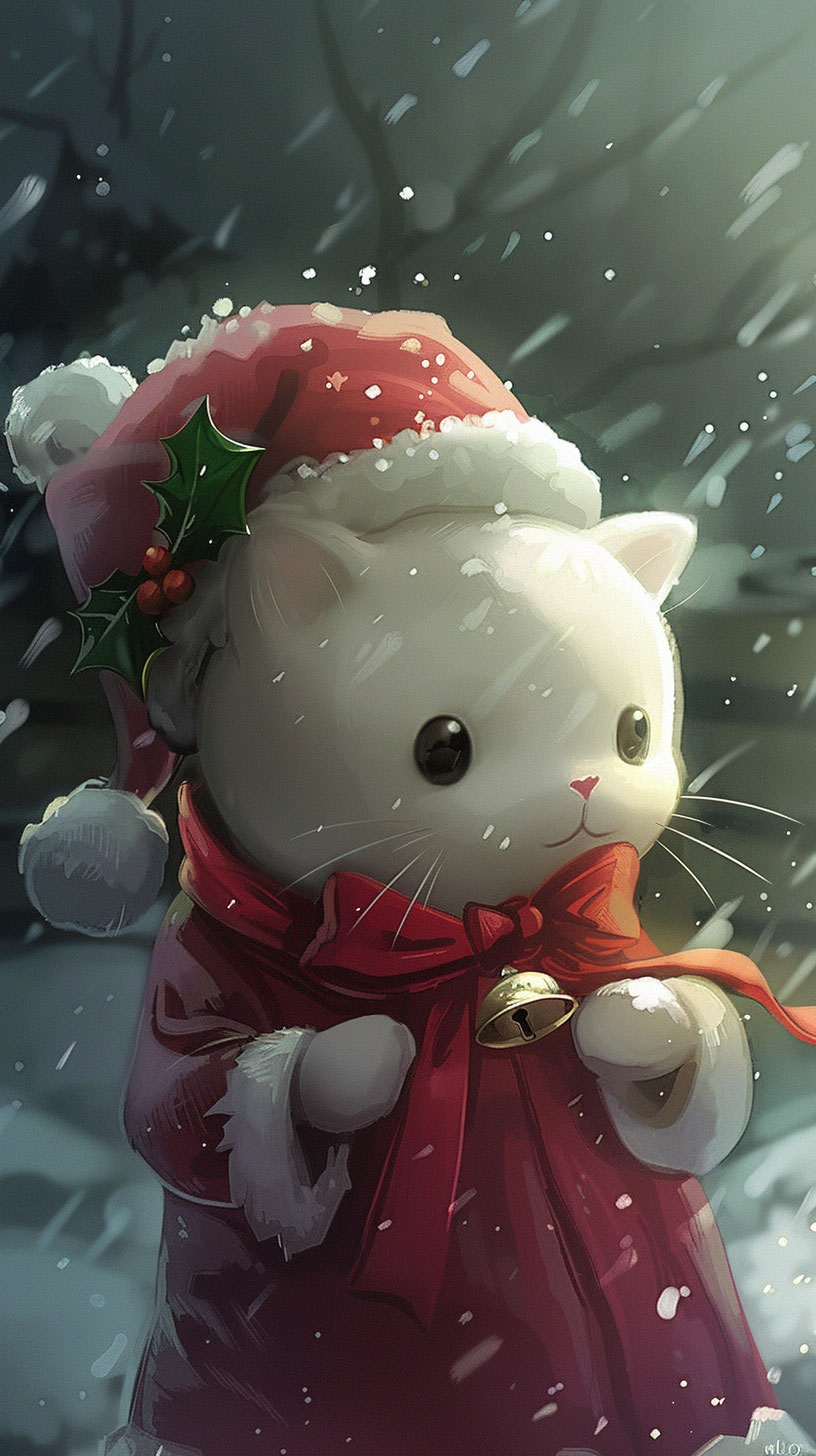 Anime Christmas Hello Kitty Mobile Wallpaper in HD