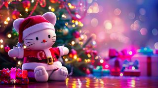 Cute Anime Christmas Hello Kitty Wallpaper