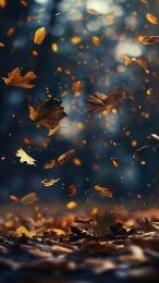 Whimsical Fall Foliage iPhone Background