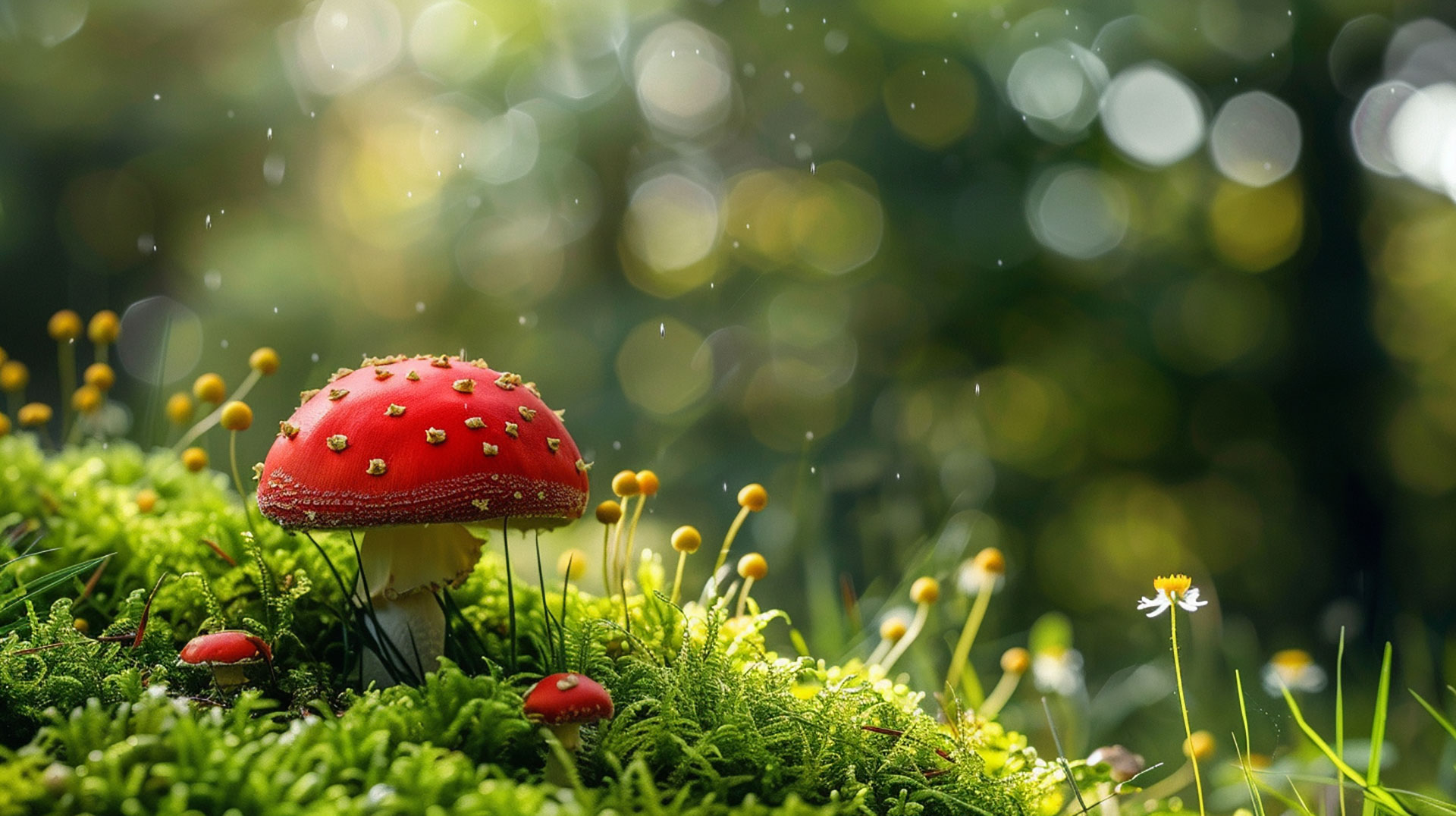 Ultra HD Cute Mushroom Desktop Wallpaper