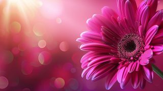 Elegant Pink Flower Desktop Background