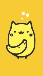 Banana Cat Meme Wallpaper for Mobile