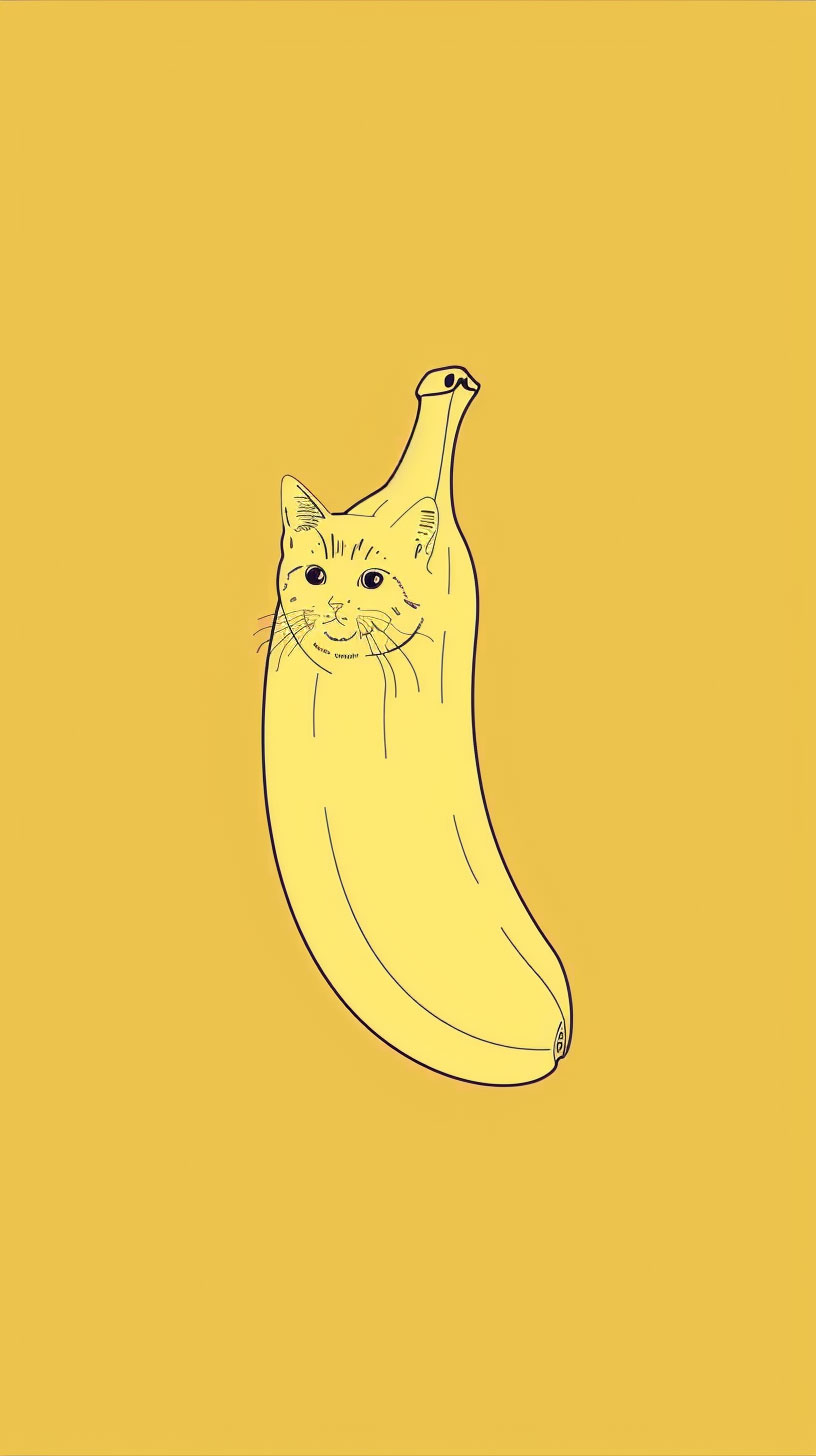 Banana Cat Meme Phone Wallpaper HD