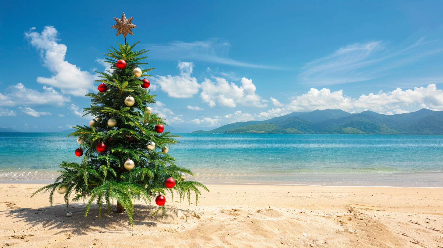 Ultra HD Beach Christmas Wallpaper Free to Download