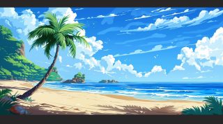 AI Wallpaper: Stunning Beach Scenes for Desktop