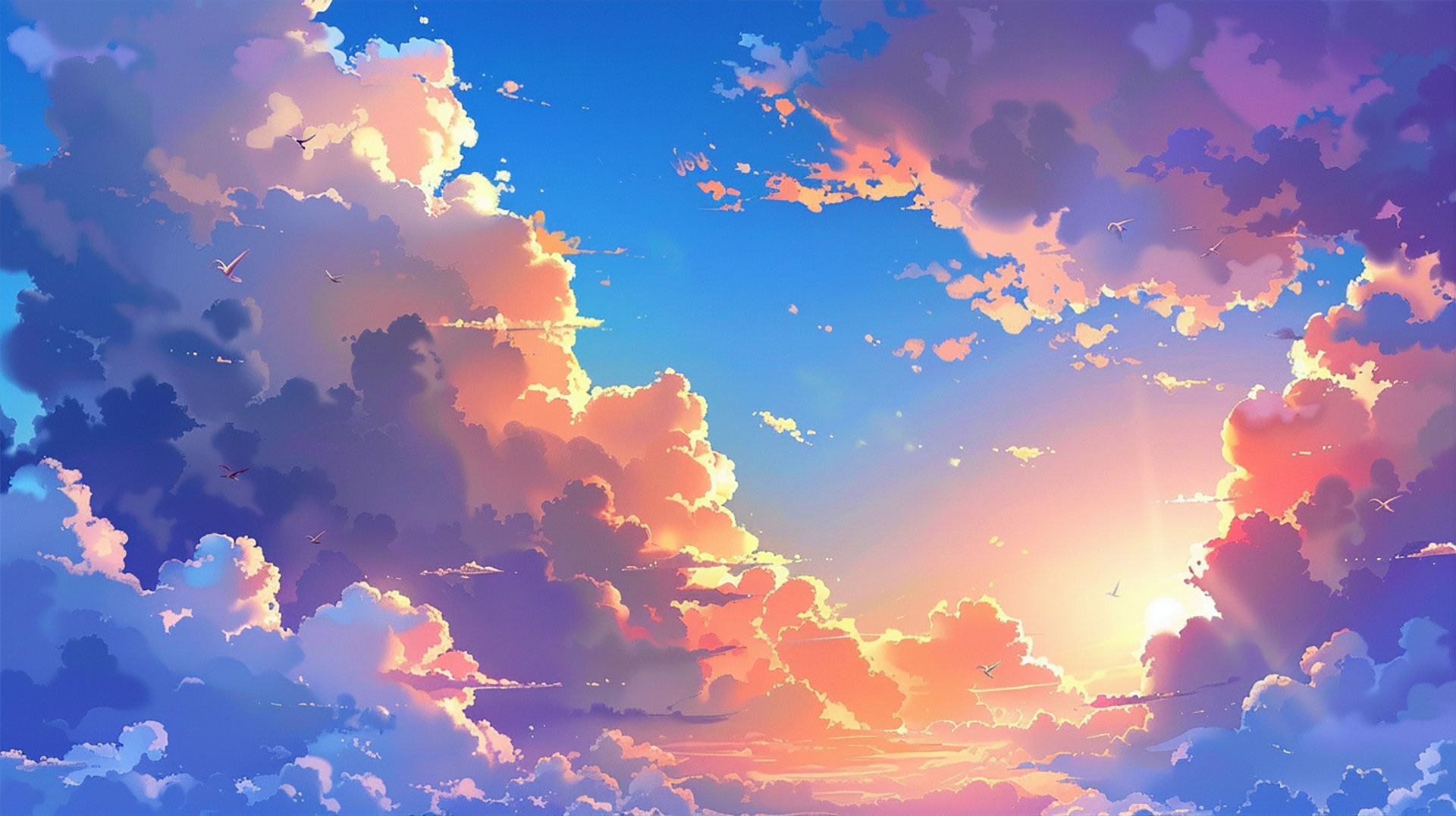 Heavenly Serenity: Beautiful Desktop Background