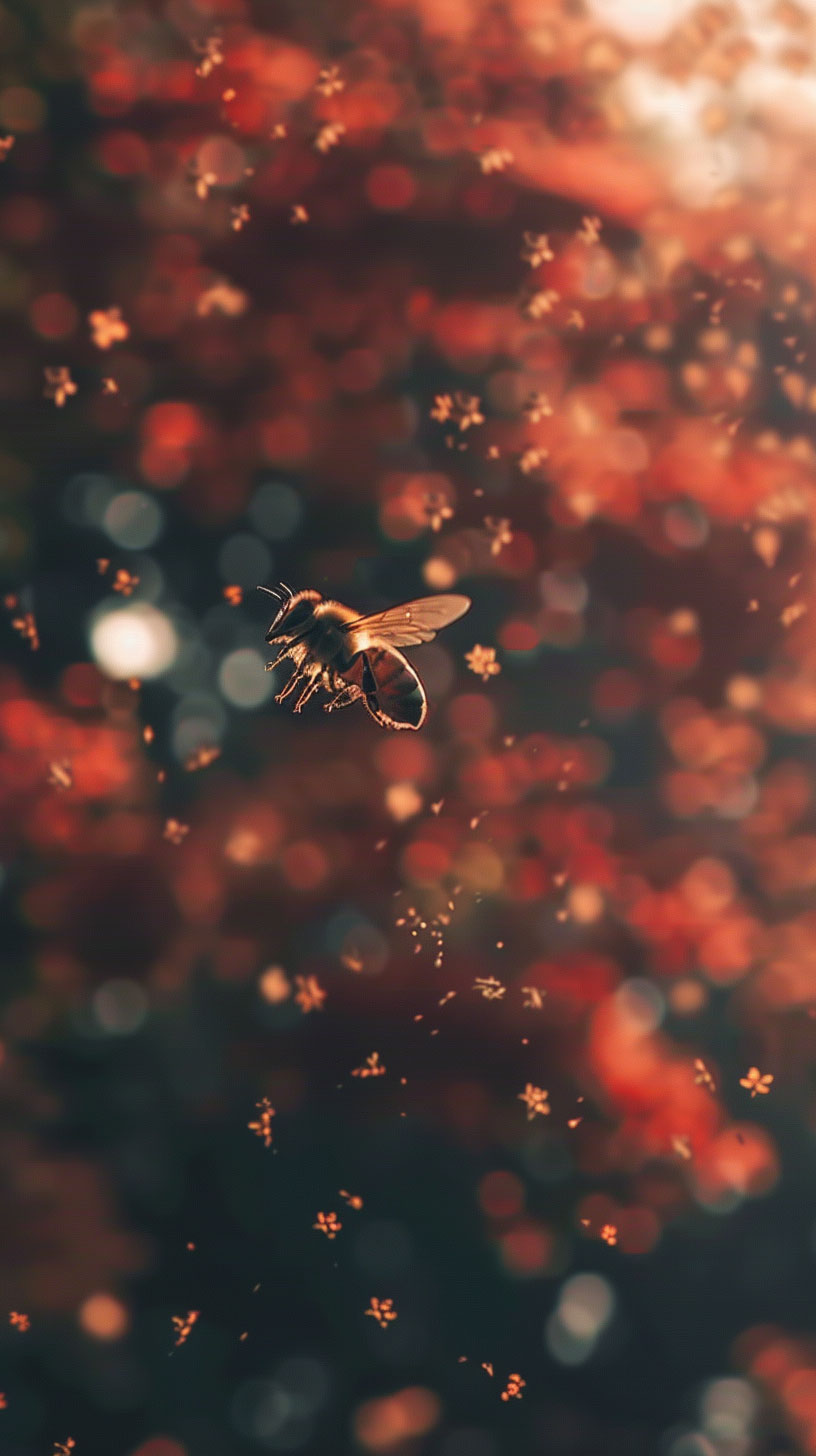 Stunning Bee Digital Background for Android Phones