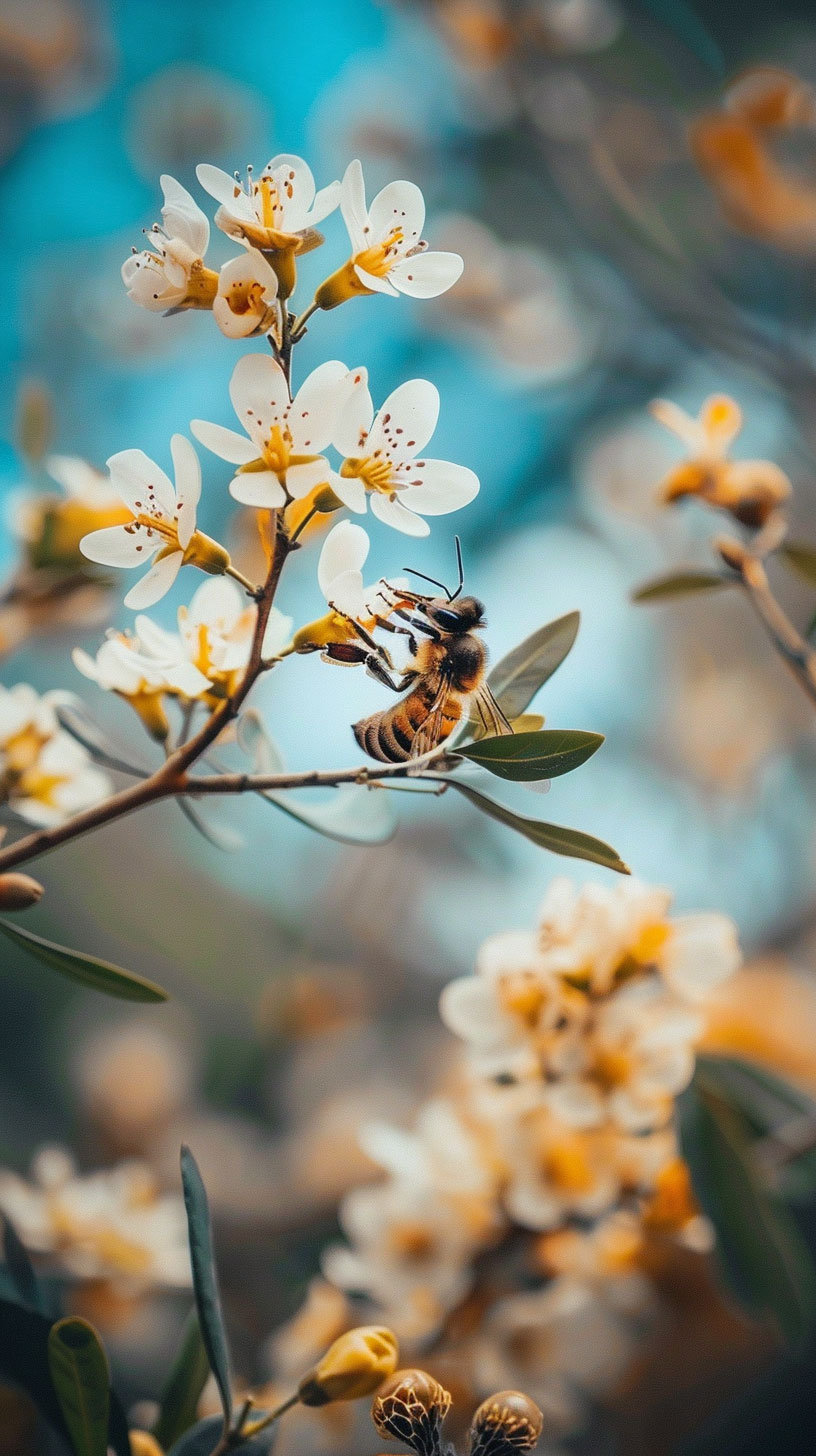 Charming Bees Digital Backgrounds for Your Phone