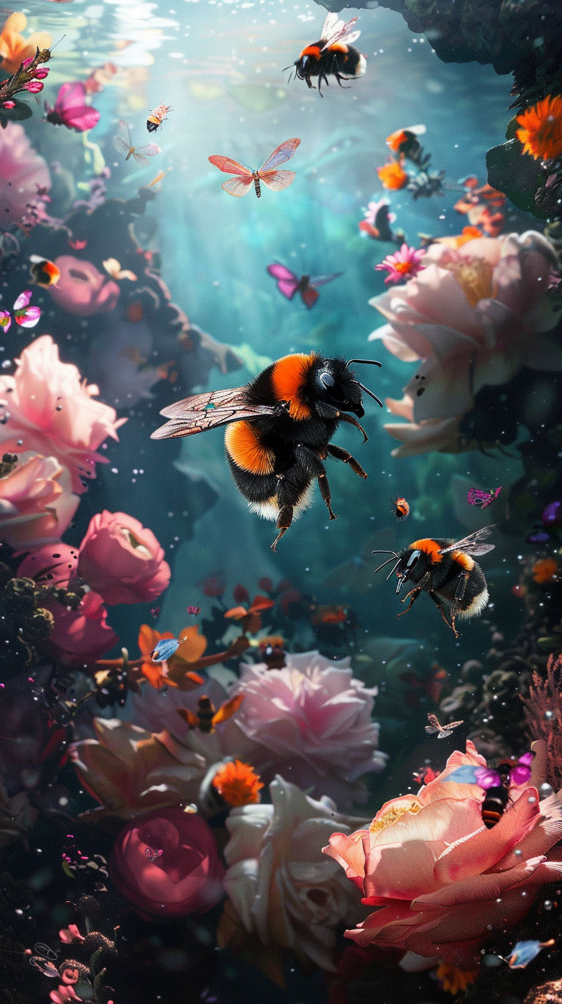 Cute Bee Mobile Wallpaper for Android and iPhone