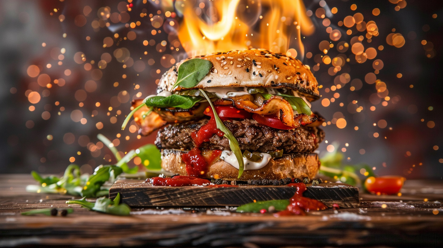 AI Wallpaper: Stunning Beef Burger HD Wallpapers for Screens