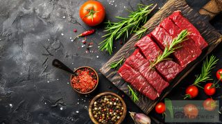 Free 16:9 Wallpaper Featuring Delicious Beef Cuts