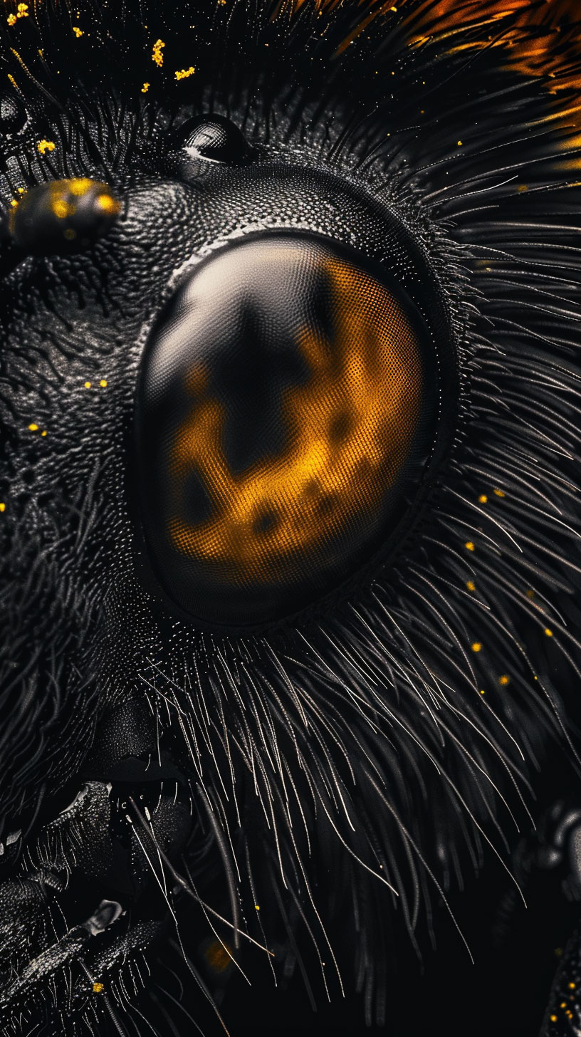 Download Free Black Bee Digital Background for iPhone