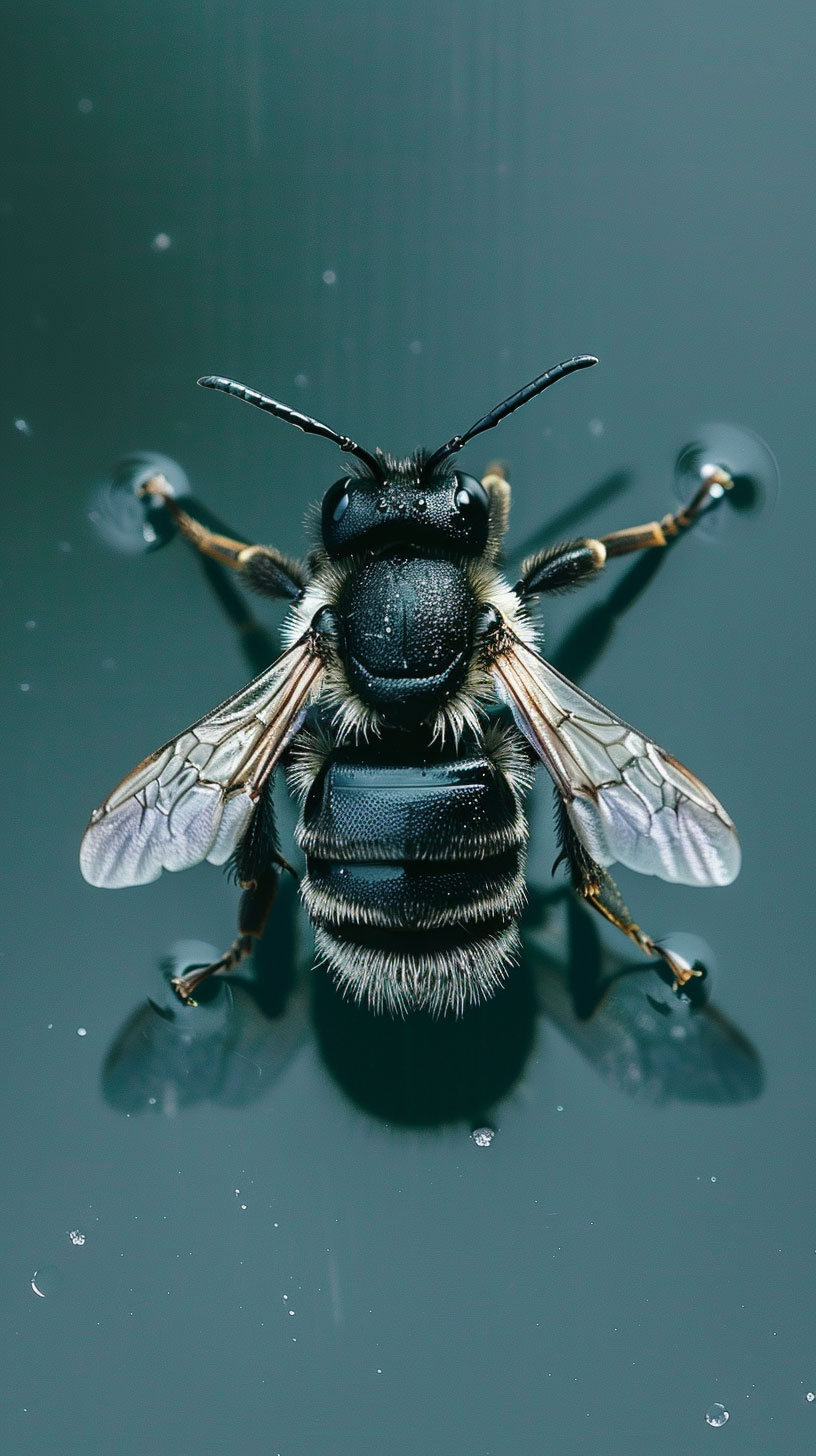 Unique Black Bee Photos for Android Mobile Wallpaper