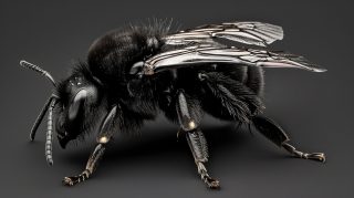 AI-generated Black Bee HD Wallpaper for Unique Looks