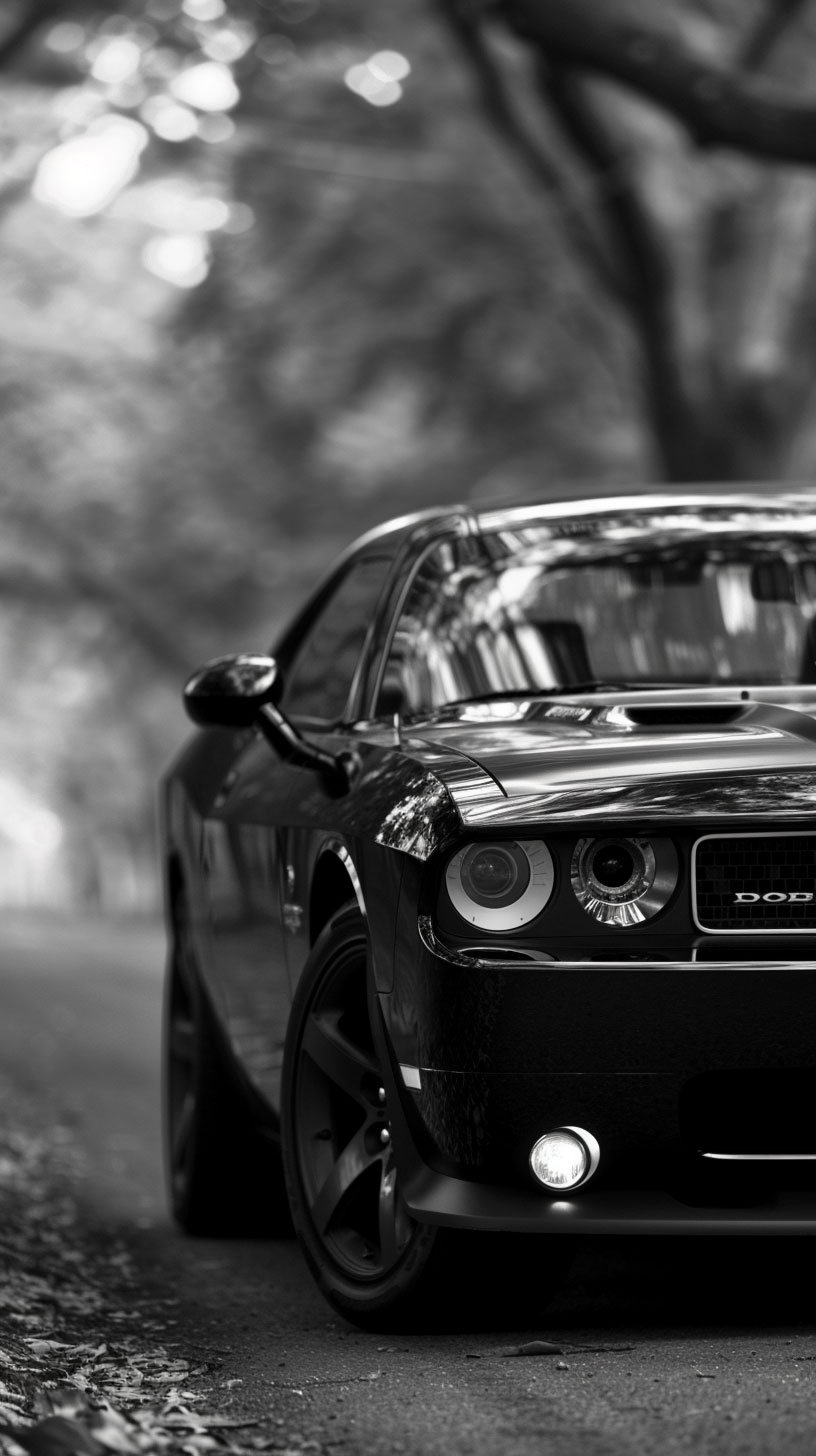 Shadow Black Dodge Challenger Lock Screen