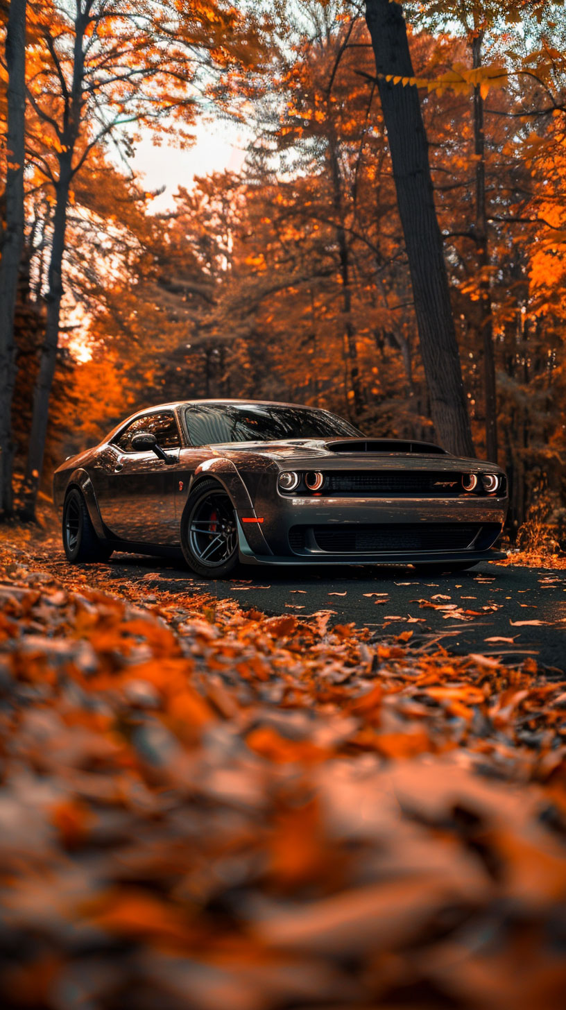 Black Dodge Challenger SRT Lock Screen Wallpaper