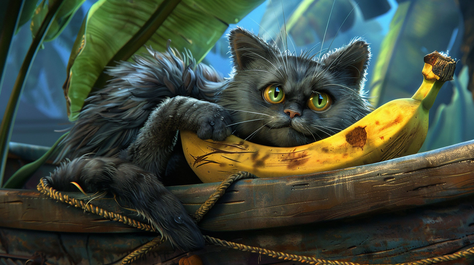 Cartoon Banana Cat HD Wallpaper