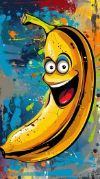 Cartoon banana phone wallpaper for Android devices