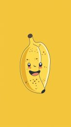 Download cartoon banana wallpaper for iPhone in 8K