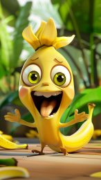 Cute cartoon banana phone wallpaper for all devices