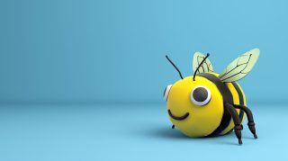 Vibrant Cartoon Bee Images in 1920x1080 Resolution