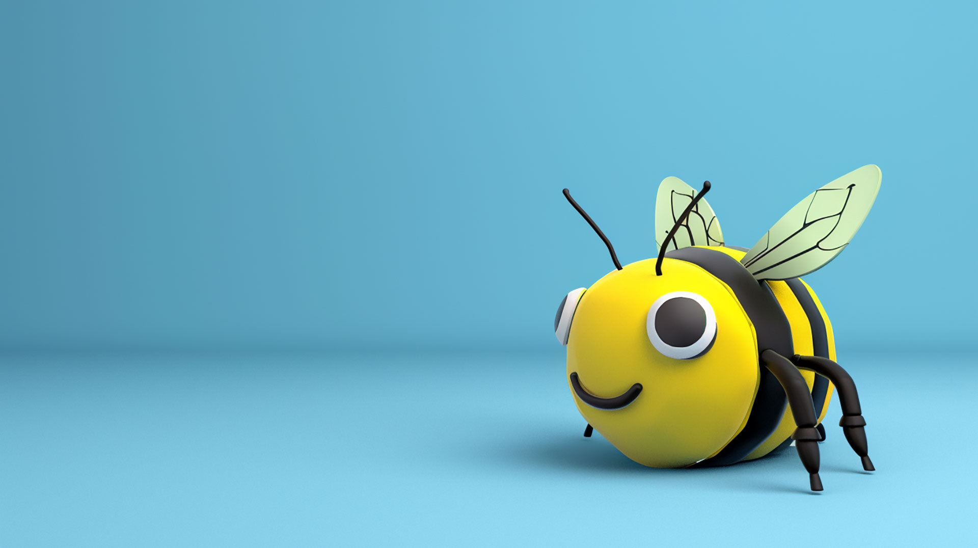 Vibrant Cartoon Bee Images in 1920x1080 Resolution