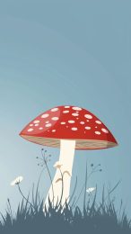 Cartoon Mushroom iPhone Background in HD