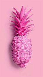 Cartoon Pink Pineapple Mobile Wallpaper for iPhone