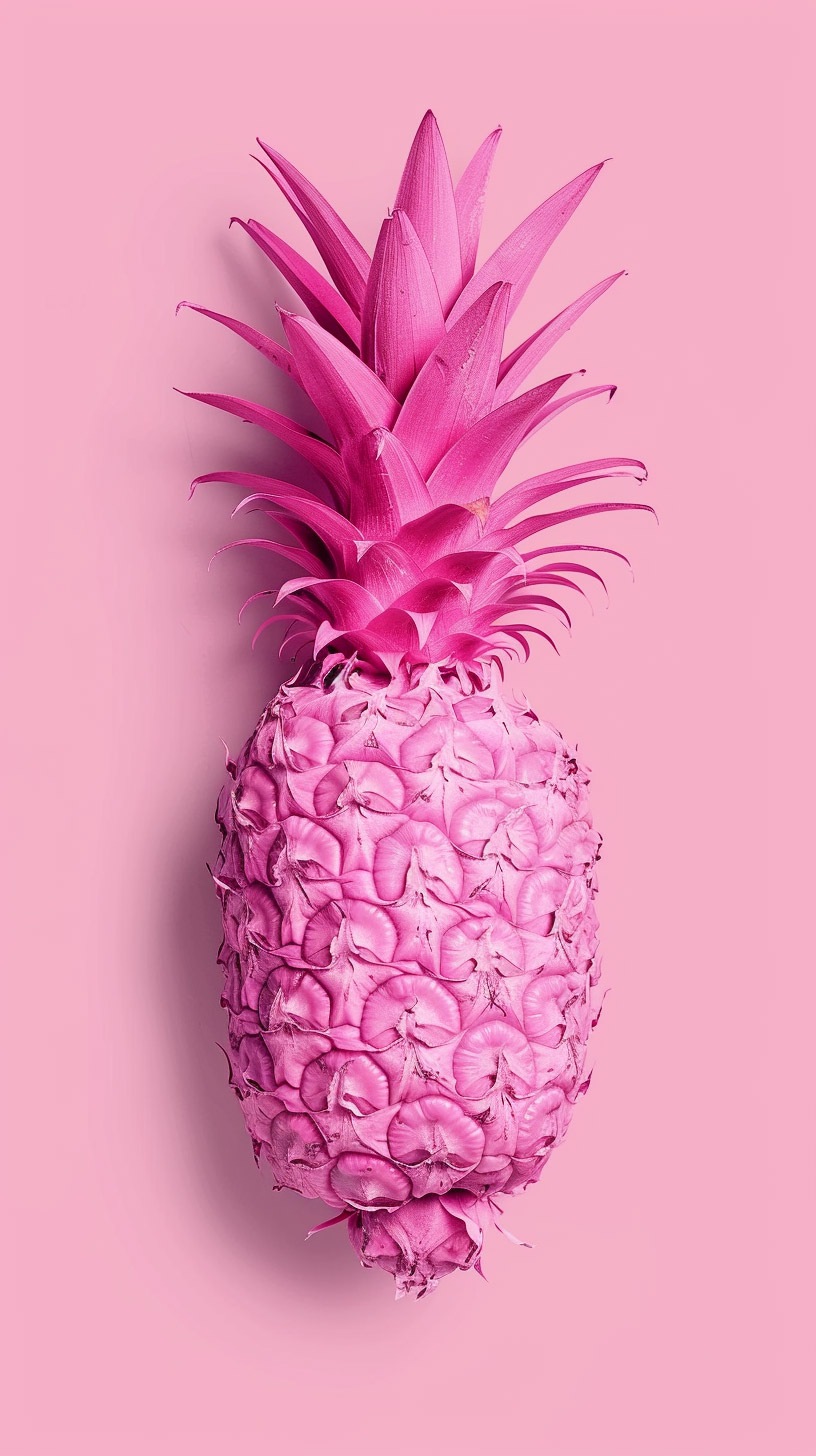 Cartoon Pink Pineapple Mobile Wallpaper for iPhone