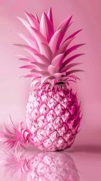 Digital Background: Cartoon Pink Pineapple for Android