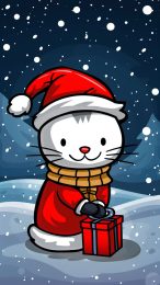 High-Resolution Christmas Hello Kitty Wallpaper for Mobile