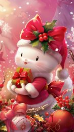 Cute Christmas Hello Kitty Mobile Wallpaper