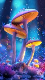 Stunning HD Digital Backgrounds Featuring Mushrooms