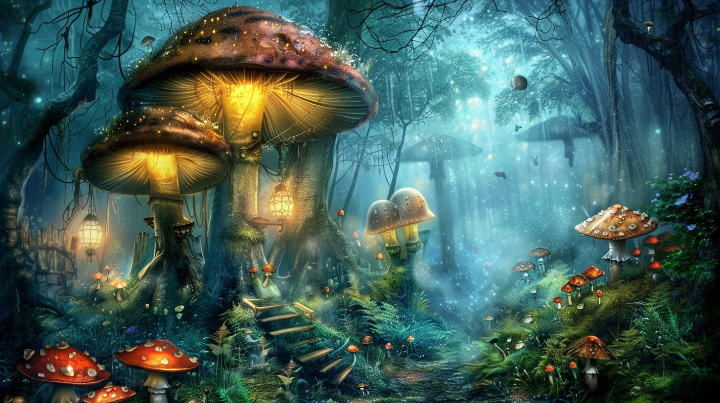 Big and Bold Mushroom Images in 16:9 Format