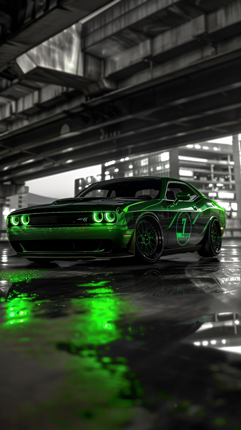 Sleek Dodge Challenger Lock Screen