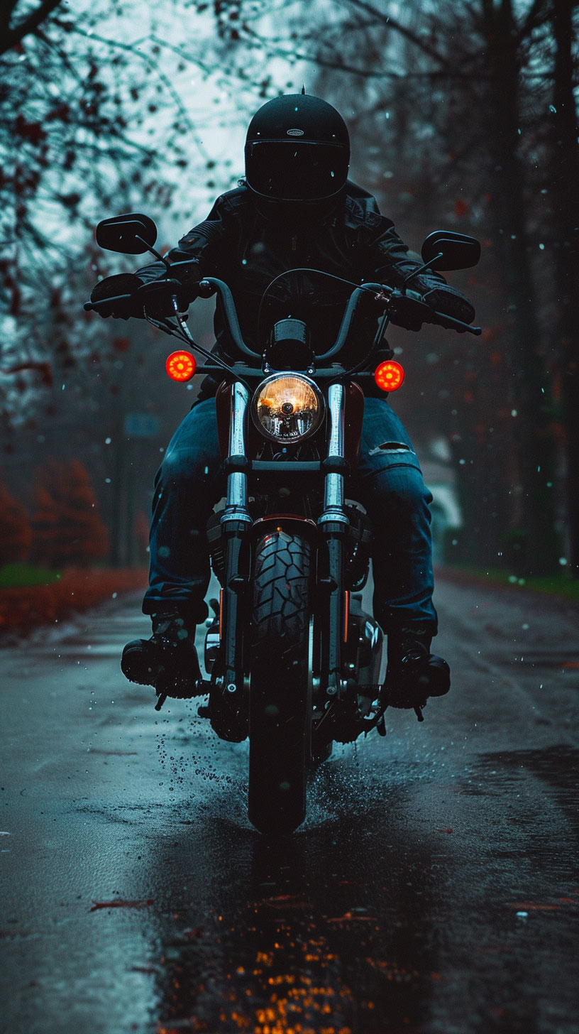 Edgy Harley Davidson Motorcycle Phone Background