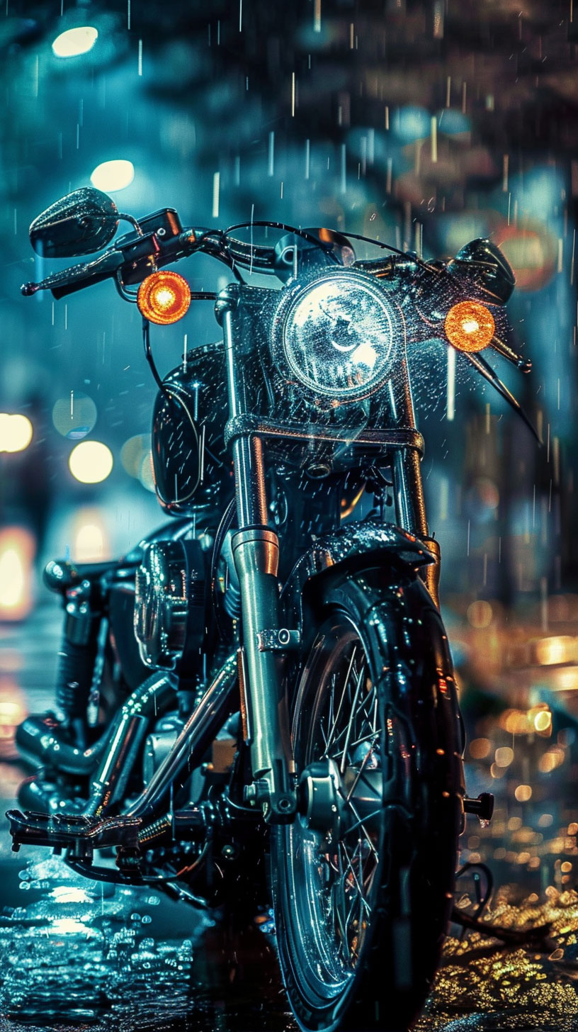 Artistic Harley Davidson Motorcycle Mobile Wallpaper