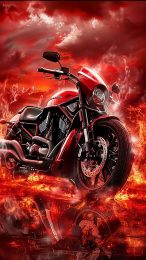 Classic Harley Davidson Motorcycle Mobile Wallpaper