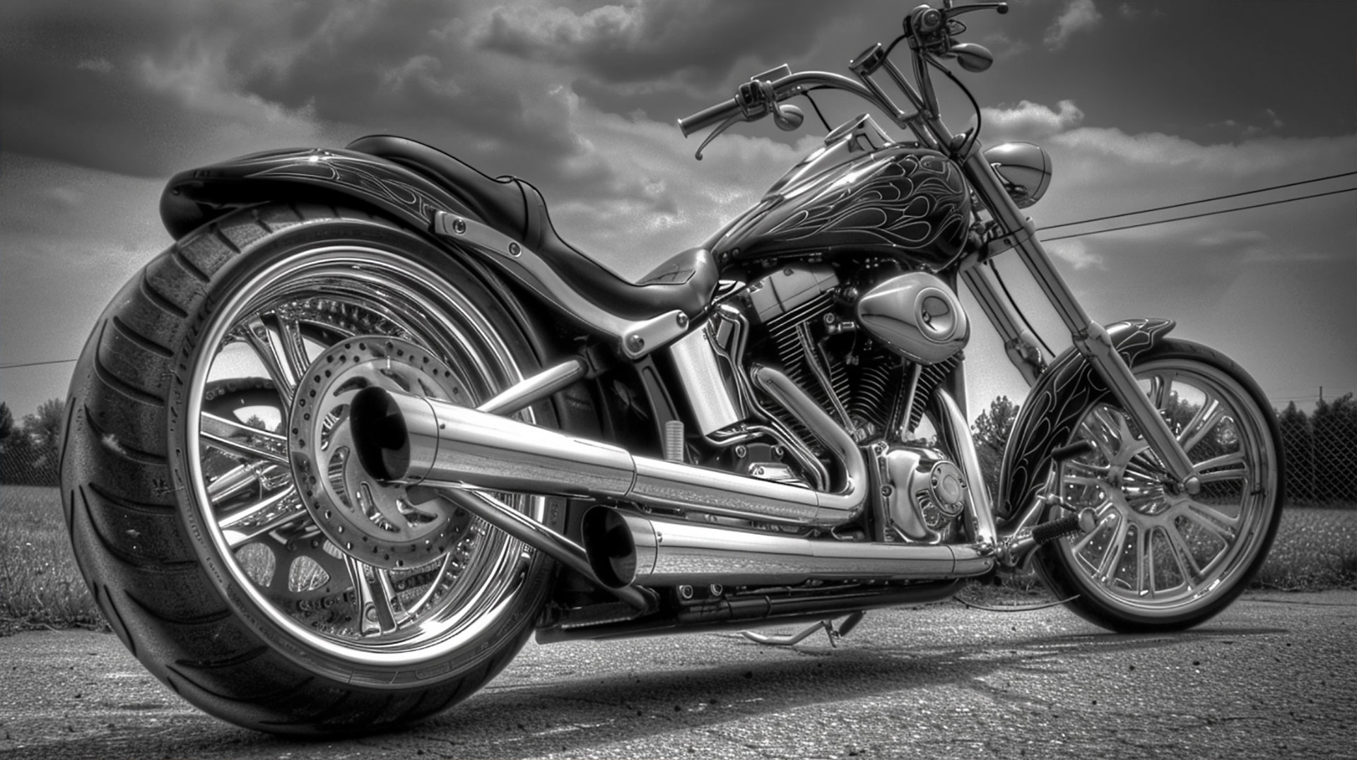 Stylish Harley Davidson Motorcycle Desktop Backgrounds