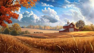 Peaceful Country Meadows: Late Summer HD Wallpaper