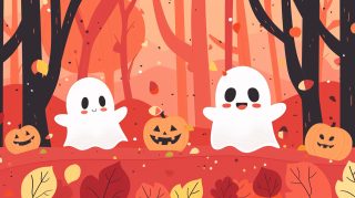 Cute Aesthetic Halloween Theme: AI Wallpaper in HD