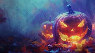 Enchanting Halloween AI Art: 1920x1080 Desktop Background