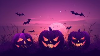 Aesthetic Halloween Scene: AI Image Wallpaper in 4K